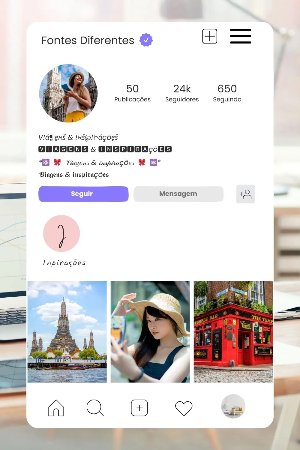 10 Sites Para criar novas fontes para bio do instagram