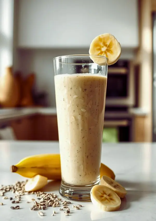 Smoothie de banana com aveia