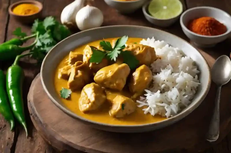 Frango ao Curry com Leite de Coco